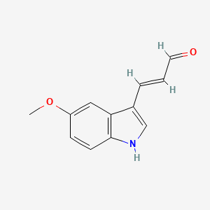 molecular formula C12H11NO2 B12077967 (E)-3-(5-Methoxy-1H-indol-3-yl)acrylaldehyde 