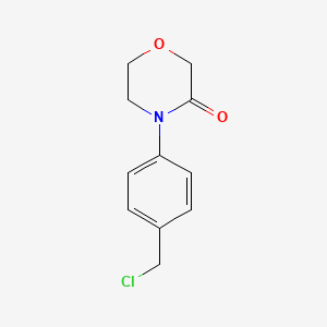 molecular formula C11H12ClNO2 B12077971 4-(4-(Chloromethyl)phenyl)morpholin-3-one CAS No. 1260764-34-8