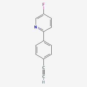 molecular formula C13H8FN B12077981 2-(4-Ethynylphenyl)-5-fluoropyridine 