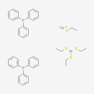 molecular formula C44H50CuInP2S4 B12078008 Copper, [bis(ethanethiolato)indium]bis[mu-(ethanethiolato)]bis(triphenylphosphine)- CAS No. 1159817-84-1