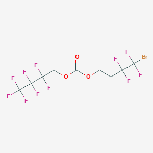 molecular formula C9H6BrF11O3 B12078053 4-Bromo-3,3,4,4-tetrafluorobutyl 2,2,3,3,4,4,4-heptafluorobutyl carbonate 