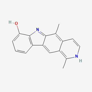 molecular formula C17H14N2O B1207812 7-Hydroxyolivacine CAS No. 83201-13-2