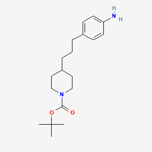 molecular formula C19H30N2O2 B12078144 4-[3-(4-Aminophenyl)propyl]piperidine-1-carboxylic acid tert-butyl ester 