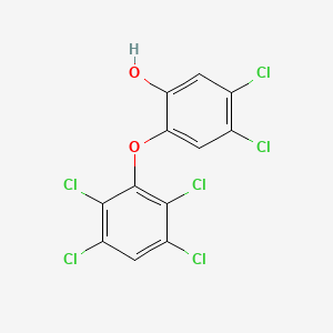 molecular formula C12H4Cl6O2 B1207817 4,5-Dichloro-2-(2,3,5,6-tetrachlorophenoxy)phenol CAS No. 63709-59-1