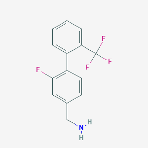 molecular formula C14H11F4N B12078189 C-(2-Fluoro-2'-(trifluoromethyl)biphenyl-4-yl)-methylamine 