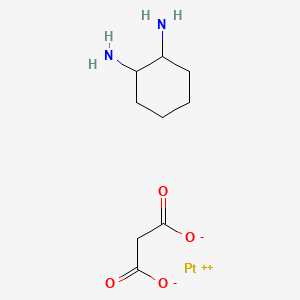 molecular formula C9H16N2O4Pt B1207821 Platinum(II) 1,2-diaminocyclohexane malonate CAS No. 52351-07-2