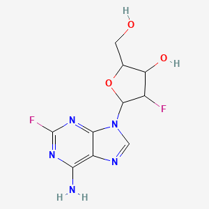 molecular formula C10H11F2N5O3 B12078221 9H-Purin-6-amine, 9-(2-deoxy-2-fluoro-beta-D-arabinofuranosyl)-2-fluoro- 
