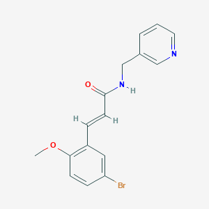 (E)-3-(5-bromo-2-methoxyphenyl)-N-(pyridin-3-ylmethyl)prop-2-enamide