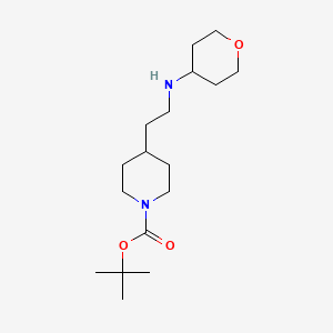 molecular formula C17H32N2O3 B12078236 tert-Butyl 4-(2-((tetrahydro-2H-pyran-4-yl)amino)ethyl)piperidine-1-carboxylate 