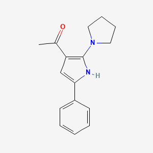 molecular formula C16H18N2O B1207827 1-(5-phenyl-2-pyrrolidin-1-yl-1H-pyrrol-3-yl)ethanone 