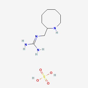 molecular formula C9H22N4O4S B1207829 Guanazodine sulfate CAS No. 42839-36-1