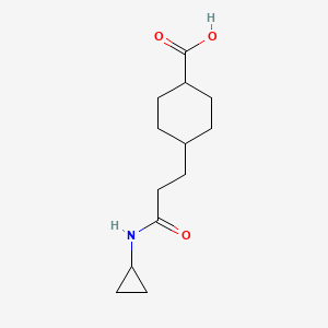 molecular formula C13H21NO3 B12078309 trans 4-(3-(Cyclopropylamino)-3-oxopropyl)cyclohexanecarboxylic acid 