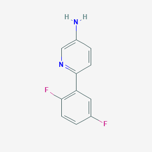 molecular formula C11H8F2N2 B12078336 6-(2,5-Difluorophenyl)pyridin-3-amine 