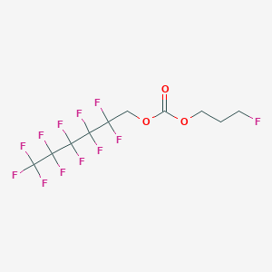 molecular formula C10H8F12O3 B12078352 3-Fluoropropyl 1H,1H-perfluorohexyl carbonate 