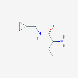 molecular formula C8H16N2O B12078396 2-amino-N-(cyclopropylmethyl)butanamide 