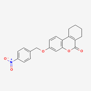 molecular formula C20H17NO5 B1207841 3-(4-Nitro-benzyloxy)-7,8,9,10-tetrahydro-benzo[c]chromen-6-one CAS No. 6238-20-6