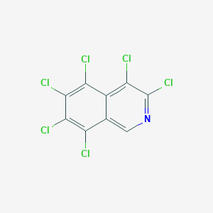 molecular formula C9HCl6N B12078414 3,4,5,6,7,8-Hexachloroisoquinoline CAS No. 37885-00-0