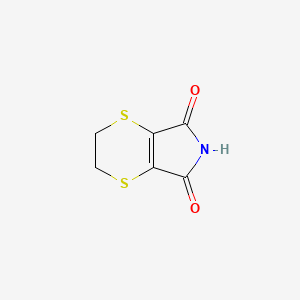 molecular formula C6H5NO2S2 B1207844 2,3-dihydro-[1,4]dithiino[2,3-c]pyrrole-5,7-dione CAS No. 24519-85-5