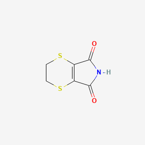 molecular formula C6H5NO2S2 B1207844 p-二噻吩-2,3-二甲酰亚胺，5,6-二氢- CAS No. 24519-85-5