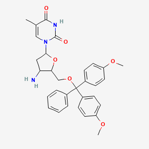 molecular formula C31H33N3O6 B12078487 1-[4-Amino-5-[[bis(4-methoxyphenyl)-phenylmethoxy]methyl]oxolan-2-yl]-5-methylpyrimidine-2,4-dione 