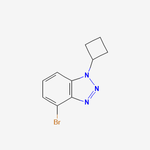 molecular formula C10H10BrN3 B12078509 4-Bromo-1-cyclobutyl-1H-1,2,3-benzotriazole 