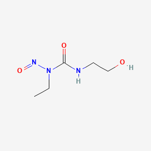 molecular formula C5H11N3O3 B1207860 1-Nitroso-1-ethyl-3-(2-hydroxyethyl)urea CAS No. 96724-44-6