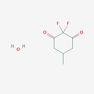 molecular formula C7H10F2O3 B12078647 2,2-Difluoro-5-methyl-1,3-cyclohexanedione monohydrate 