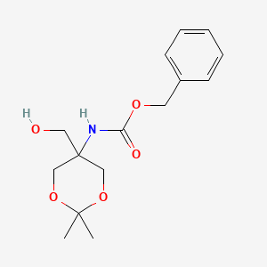 molecular formula C15H21NO5 B12078649 Benzyl (5-(hydroxymethyl)-2,2-dimethyl-1,3-dioxan-5-yl)carbamate 