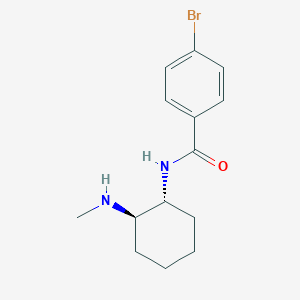 molecular formula C14H19BrN2O B1207866 Benzamide, 4-bromo-N-(2-(methylamino)cyclohexyl)-, trans- CAS No. 96817-70-8