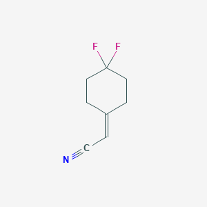 molecular formula C8H9F2N B12078680 2-(4,4-Difluorocyclohexylidene)acetonitrile 