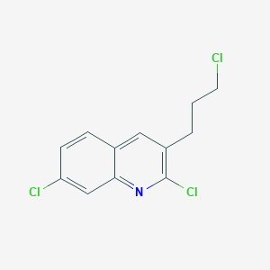 molecular formula C12H10Cl3N B120787 2-Chloro-3-(3-chloropropyl)-7-chloroquinoline CAS No. 159383-55-8
