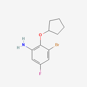 molecular formula C11H13BrFNO B12078729 3-Bromo-2-(cyclopentyloxy)-5-fluoroaniline 