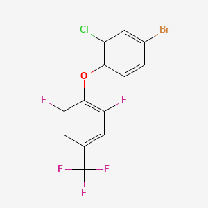 molecular formula C13H5BrClF5O B12078733 2-(4-Bromo-2-chloro-phenoxy)-1,3-difluoro-5-(trifluoromethyl)benzene 