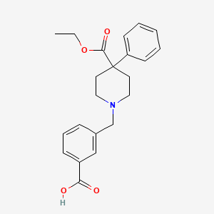 molecular formula C22H25NO4 B1207875 3-[(4-Ethoxycarbonyl-4-phenyl-1-piperidinyl)methyl]benzoic acid 