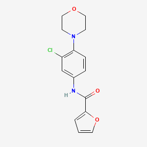 molecular formula C15H15ClN2O3 B1207877 N-[3-chloro-4-(4-morpholinyl)phenyl]-2-furancarboxamide 