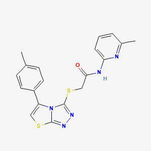 molecular formula C19H17N5OS2 B1207878 2-[[5-(4-methylphenyl)-3-thiazolo[2,3-c][1,2,4]triazolyl]thio]-N-(6-methyl-2-pyridinyl)acetamide 