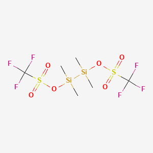 molecular formula C6H12F6O6S2Si2 B12078784 1,1,2,2-Tetramethyldisilane-1,2-diyl bis(trifluoromethanesulfonate) 