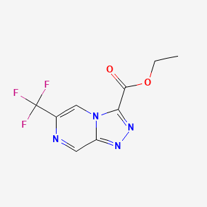 molecular formula C9H7F3N4O2 B12078798 Ethyl 6-(trifluoromethyl)-[1,2,4]triazolo[4,3-A]pyrazine-3-carboxylate 