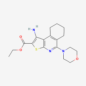 1-Amino-5-(4-morpholinyl)-6,7,8,9-tetrahydrothieno[2,3-c]isoquinoline-2-carboxylic acid ethyl ester