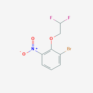 molecular formula C8H6BrF2NO3 B12078861 1-Bromo-2-(2,2-difluoroethoxy)-3-nitrobenzene 
