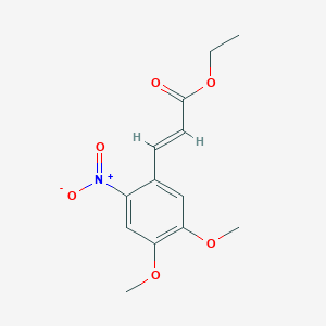 molecular formula C13H15NO6 B12078864 Ethyl 3-(4,5-dimethoxy-2-nitrophenyl)acrylate 