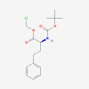 molecular formula C16H22ClNO4 B12078866 Chloromethyl (2S)-2-{[(tert-butoxy)carbonyl]amino}-4-phenylbutanoate 