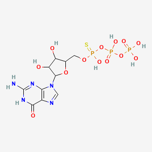 molecular formula C10H16N5O13P3S B12078875 Guanosine 5'-O-(1-thiotriphosphate) lithium salt-100mM aqueous solution 