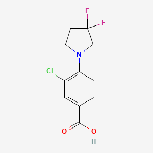 molecular formula C11H10ClF2NO2 B12078901 3-Chloro-4-(3,3-difluoropyrrolidin-1-yl)benzoic acid 