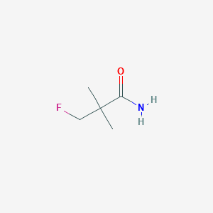 molecular formula C5H10FNO B12078920 3-Fluoro-2,2-dimethylpropanamide 