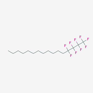 molecular formula F(CF2)4(CH2)12H<br>C16H25F9 B12079057 1,1,1,2,2,3,3,4,4-Nonafluorohexadecane CAS No. 106873-68-1