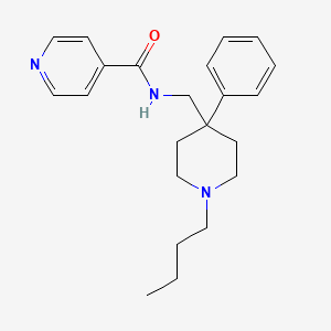 molecular formula C22H29N3O B1207906 1-Butyl-4-phenyl-4-isonicotinoylaminomethylpiperidine CAS No. 59455-24-2