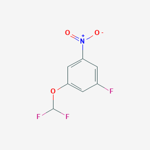 molecular formula C7H4F3NO3 B12079064 3-(Difluoromethoxy)-5-fluoronitrobenzene CAS No. 1214332-99-6