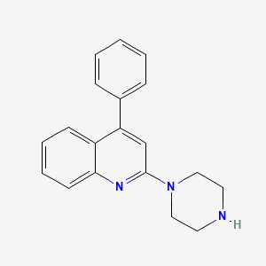 molecular formula C19H19N3 B1207911 1-(4-Phenyl-2-quinolyl)piperazine CAS No. 72320-58-2