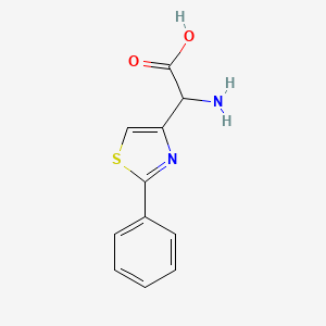 molecular formula C11H10N2O2S B12079116 2-Amino-2-(2-phenylthiazol-4-yl)acetic acid 